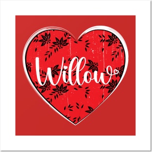 I Love Willow First Name I Heart Willow Posters and Art